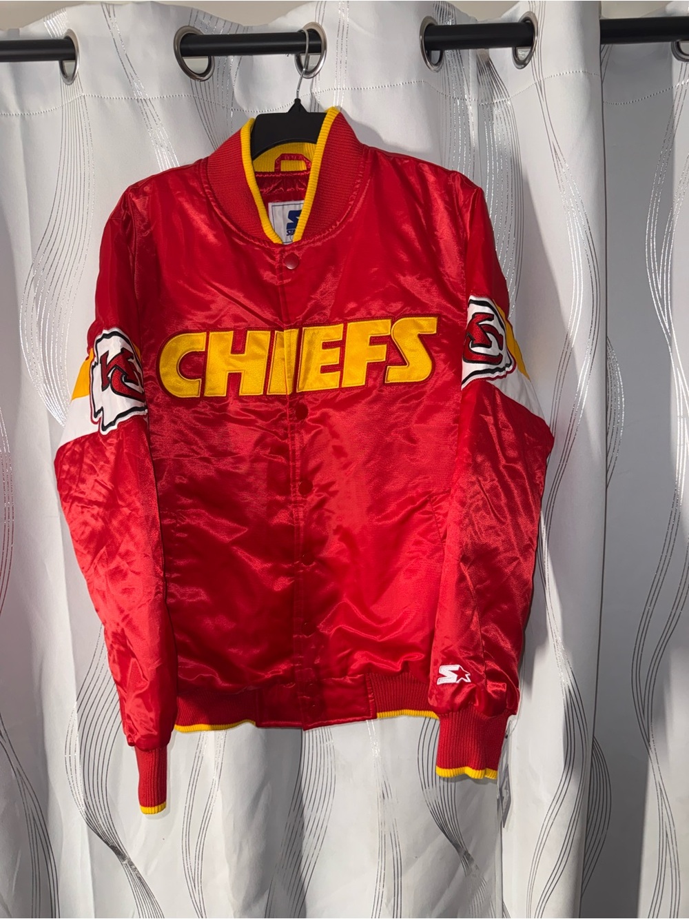 STARTER Kansas City Chiefs Red & Yellow  Bomber Jacket